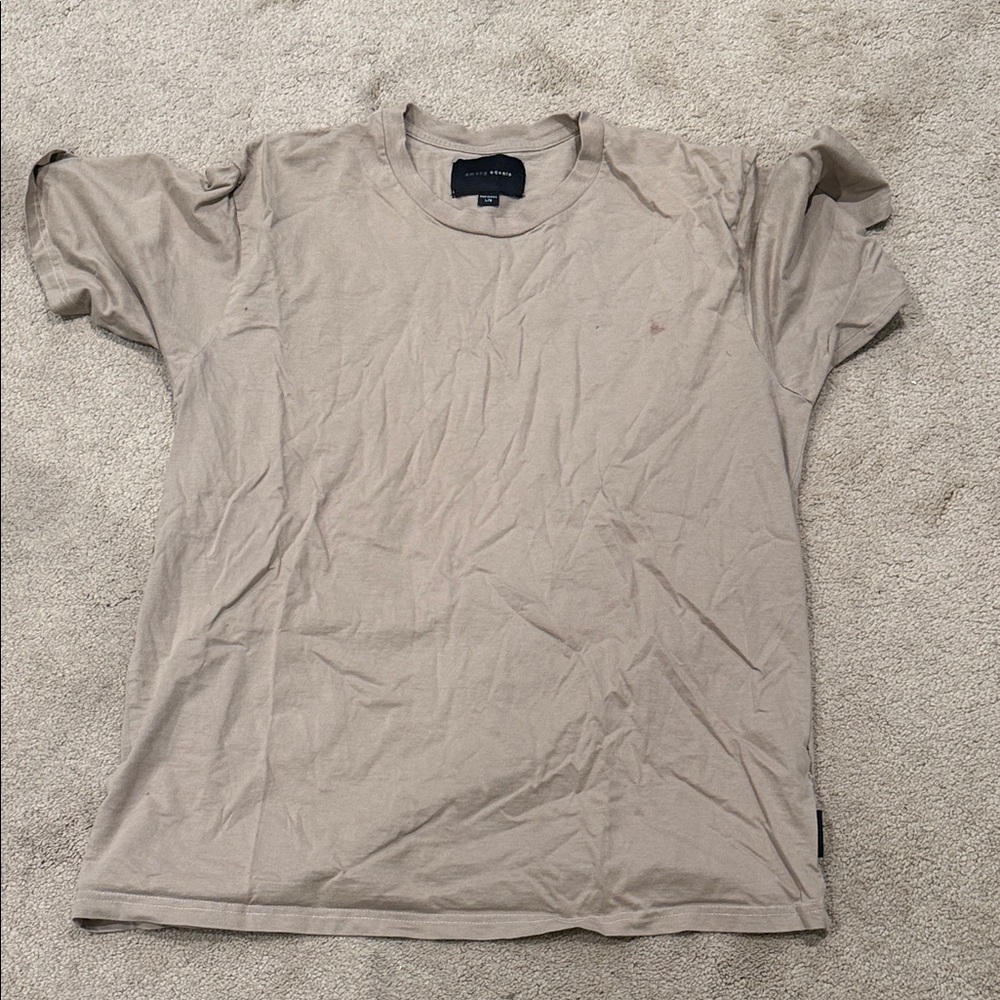 Men's Beige Short Sleeve Tee